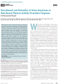 Cover page: Recruitment and Retention of Asian Americans in Web-Based Physical Activity Promotion Programs