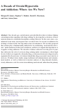 Cover page: A Decade of Orexin/Hypocretin and Addiction: Where Are We Now?