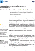 Cover page: Serum Amyloid A as a Promising Biomarker in Domestic Animals’ Reproduction: Current Knowledge and Future Perspective