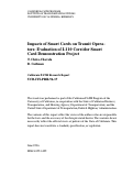 Cover page: Impacts Of Smart Cards On Transit Operators: Evaluation Of I-110 Corridor Smart Card Demonstration Project