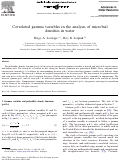 Cover page: Correlated gamma variables in the analysis of microbial densities in water