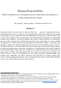 Cover page: Merging Responsibilities:&nbsp;Ethical Considerations for Securing Consent in Open-Source Investigations of Conflict-Related Sexual Violence&nbsp;