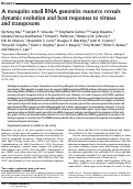 Cover page: A mosquito small RNA genomics resource reveals dynamic evolution and host responses to viruses and transposons