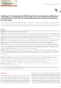 Cover page: Challenges in Designing and Delivering Diets and Assessing Adherence: A Randomized Controlled Trial Evaluating the 2010 Dietary Guidelines for Americans.