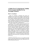 Cover page: A Public Press? Evaluating the Viability of Government Subsidies for the Newspaper Industry