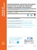 Cover page: Understanding the mechanism of hardness enhancement in tantalum-substituted tungsten monoboride solid solutions
