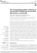 Cover page: The Computational Diet: A Review of Computational Methods Across Diet, Microbiome, and Health