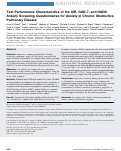 Cover page: Test Performance Characteristics of the AIR, GAD-7 and HADS-Anxiety Screening Questionnaires for Anxiety in Chronic Obstructive Pulmonary Disease