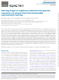 Cover page of Inferring fungal cis-regulatory networks from genome sequences via unsupervised and interpretable representation learning