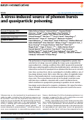 Cover page: A stress-induced source of phonon bursts and quasiparticle poisoning.