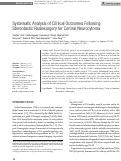 Cover page: Systematic Analysis of Clinical Outcomes Following Stereotactic Radiosurgery for Central Neurocytoma.