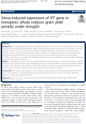 Cover page: Stress-induced expression of IPT gene in transgenic wheat reduces grain yield penalty under drought