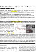 Cover page: Li-Substituted Layered Spinel Cathode Material for Sodium Ion Batteries
