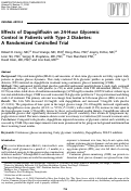 Cover page: Effects of Dapagliflozin on 24-Hour Glycemic Control in Patients with Type 2 Diabetes: A Randomized Controlled Trial