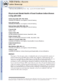 Cover page: Physical and Mental Health of Rural Southern Indian Women Living with AIDS