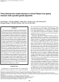 Cover page: Three-dimensional crustal structure in central Taiwan from gravity inversion with a parallel genetic algorithm