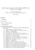 Cover page: Multi Program-Components Handshaking (MPH) Utility Version 3 User's 
Manual