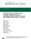 Cover page: Small form factor, flexible, dual-modality handheld probe for smartphone-based, point-of-care oral and oropharyngeal cancer screening