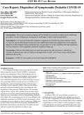 Cover page: Case Report: Disposition of Symptomatic Probable COVID-19