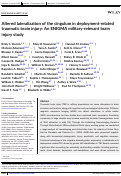 Cover page: Altered lateralization of the cingulum in deployment‐related traumatic brain injury: An ENIGMA military‐relevant brain injury study