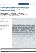 Cover page: Hemodynamic assessment of transitioning from parenteral prostacyclin to selexipag in pediatric pulmonary hypertension.