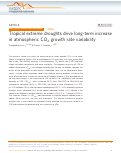 Cover page: Tropical extreme droughts drive long-term increase in atmospheric CO2 growth rate variability