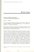 Cover page: Review Essay: American Indian Legal Status: A Review of Recent Interpretations