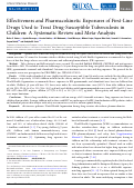 Cover page: Effectiveness and Pharmacokinetic Exposures of First-Line Drugs Used to Treat Drug-Susceptible Tuberculosis in Children: A Systematic Review and Meta-Analysis