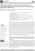 Cover page: Inflammatory Mediators and Type 2 Diabetes Risk Factors before and in Response to Lifestyle Intervention among Latino Adolescents with Obesity.