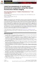 Cover page: Label-free assessment of carotid artery biochemical composition using fiber-based fluorescence lifetime imaging