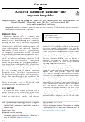 Cover page: A case of acanthosis nigricans–like mycosis fungoides