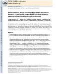 Cover page: Driver mutations among never smoking female lung cancer tissues in China identify unique EGFR and KRAS mutation pattern associated with household coal burning