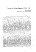 Cover page: Ricordo di Pietro Zangheri (1889-1983)