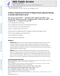 Cover page: Testing a biobehavioral model of fatigue before adjuvant therapy in women with breast cancer