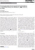 Cover page: First fragmentation function measurements from full jet reconstruction in heavy-ion collisions at GeV by STAR