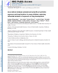 Cover page: Associations between prenatal and early-life air pollution exposure and lung function in young children: Exploring influential windows of exposure on lung development