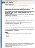 Cover page: Assessment of palliative care training in gynecologic oncology: A gynecologic oncology fellow research network study