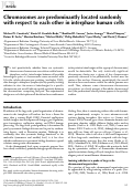 Cover page: Chromosomes are predominantly located randomly with respect to each other in interphase human cells