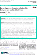 Cover page: Bone shape mediates the relationship between sex and incident knee osteoarthritis