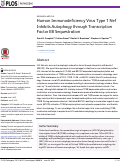 Cover page: Human Immunodeficiency Virus Type 1 Nef Inhibits Autophagy through Transcription Factor EB Sequestration