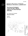 Cover page: Water resources development in Santa Clara Valley, California: insights into the human-hydrologic relationship