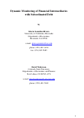 Cover page: Monitoring Financial Intermediaries with Subordinated Debt: A Dynamic Signal Model for Bank Risk