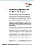 Cover page: Trait-Based Comparison of Coral and Sponge Microbiomes