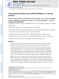 Cover page: Technological machines and artificial intelligence in nursing practice.