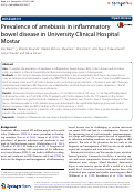 Cover page: Prevalence of amebiasis in inflammatory bowel disease in University Clinical Hospital Mostar