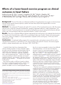Cover page: Effects of a home-based exercise program on clinical outcomes in heart failure