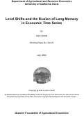 Cover page: Level Shifts and the Illusion of Long Memory in Economic Time Series