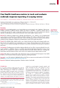 Cover page: One Health timeliness metrics to track and evaluate outbreak response reporting: A scoping review