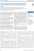 Cover page: Periodontal Disease and Incident CKD in US Hispanics/Latinos: The Hispanic Community Health Study/Study of Latinos