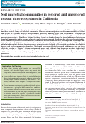 Cover page: Soil microbial communities in restored and unrestored coastal dune ecosystems in California